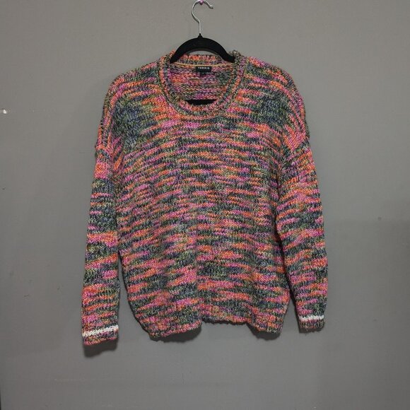 torrid Sweaters - Torrid Multicolored Drop Shoulder Pullover Space Dye Sweater